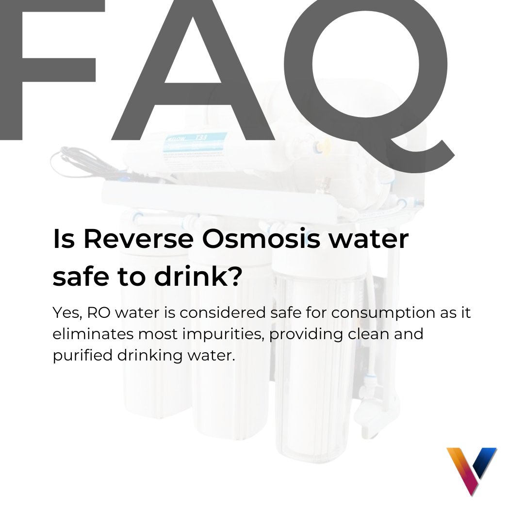 Absolutely! Reverse Osmosis (RO) water is indeed safe for drinking. 🚰 It effectively removes a wide range of impurities, ensuring clean and purified water for you and your loved ones. Stay hydrated with confidence! 
#WaterFiltration #ReverseOsmosis #Vyair #WaterTreatment