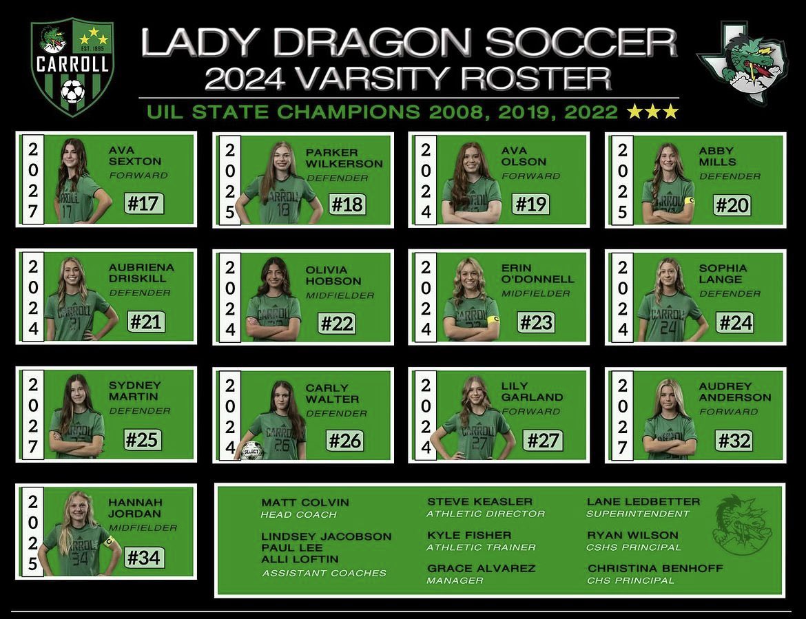 Carroll Lady Dragon Soccer tweet media