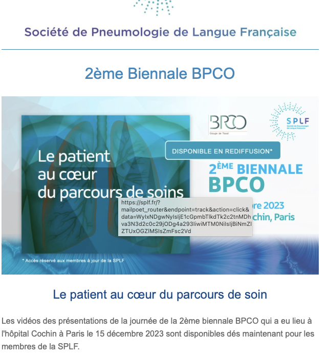 Les videos de la biennale de la BPCO sont disponibles, pour les membres SPLF splf.fr/2eme-biennale-…