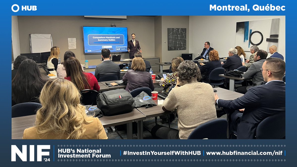 HUBFinancial's tweet photo. Kicking off week number two of the 2024 National Investment Forum in Montreal, Québec! We’re looking forward to a full week of helping our amazing advisors invest in themselves and their practice! Registration is still open at https://t.co/oByo8j7Mui #InvestInYourselfWithHUB https://t.co/FFvB9Se4bo