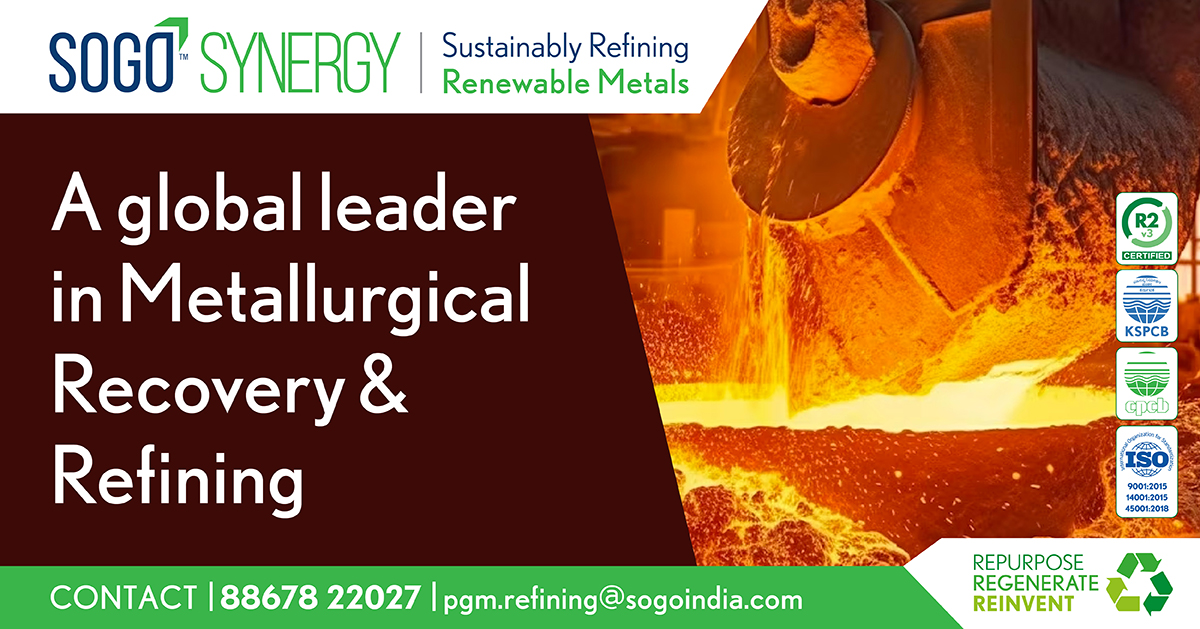 Sogo_India's tweet image. At the forefront of metallurgical excellence, Sogo Synergy leads the way. Your trusted partner for Metallurgical Recovery &amp;amp; Refining services in India. Let's refine success together
#refining #metalrefining #preciousmetals #matallurgical
