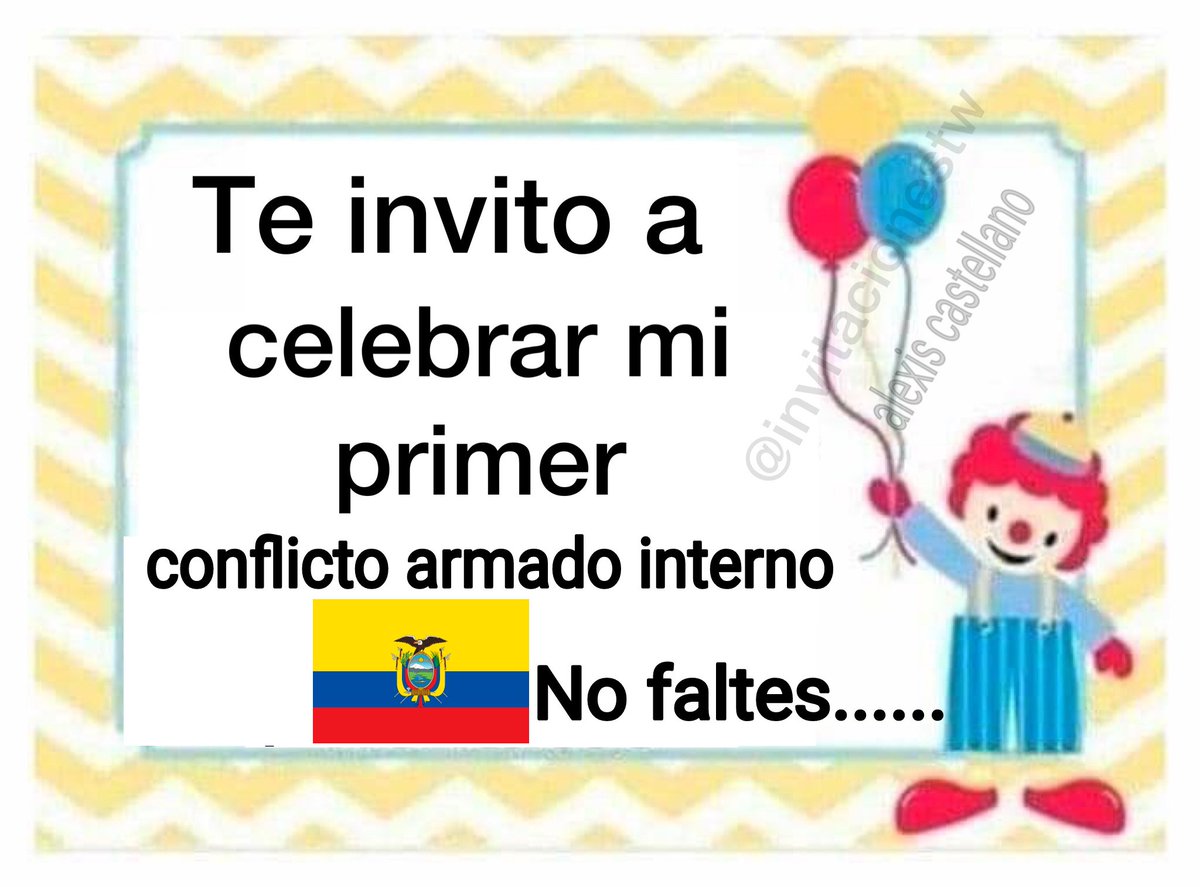 GateroXD's tweet photo. Todos invitados
#EcuadorBajoAtaqueTerrorista #Ecuador https://t.co/DCYtE8olsF