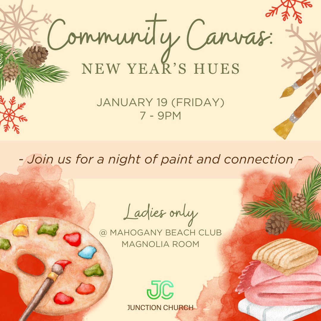 junctioncalgary's tweet photo. We still have a few spots left for you to join us on January 19th, 2024 for a night of ladies' only community connections and watercolour paint.
Register via the link in our IG bio or on our FB event page. We hope to see you there! 
#junctionchurchcalgary #wherelifemeetsfaith https://t.co/KPgBwjjsU3
