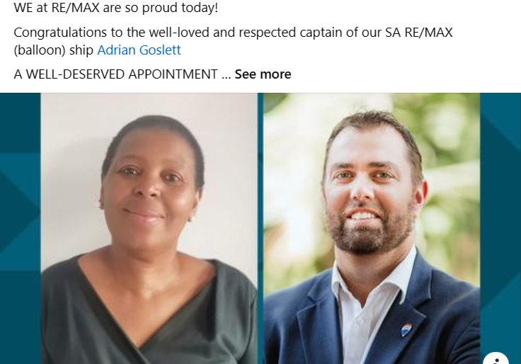 TeamDrickie's tweet photo. EXCITING NEWS IN THE REAL ESTATE INDUSTRY - our captain of our SA ship (balloon) was appointed the chair for REBOSA - superb news indeed for everyone in our industry.

#industrynews #newsflash #realestate #SouthAfrica #whatsnew #rebosa #remax https://t.co/SF7XGYlRZw