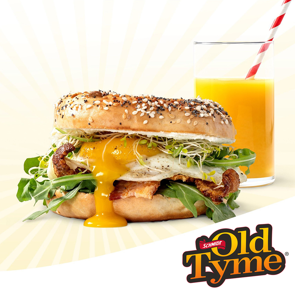 It's #NationalBagelDay! 🥯 Whether you keep it simple or stack it high, we're so happy you reached for #SchmidtOldTyme this morning ☀️