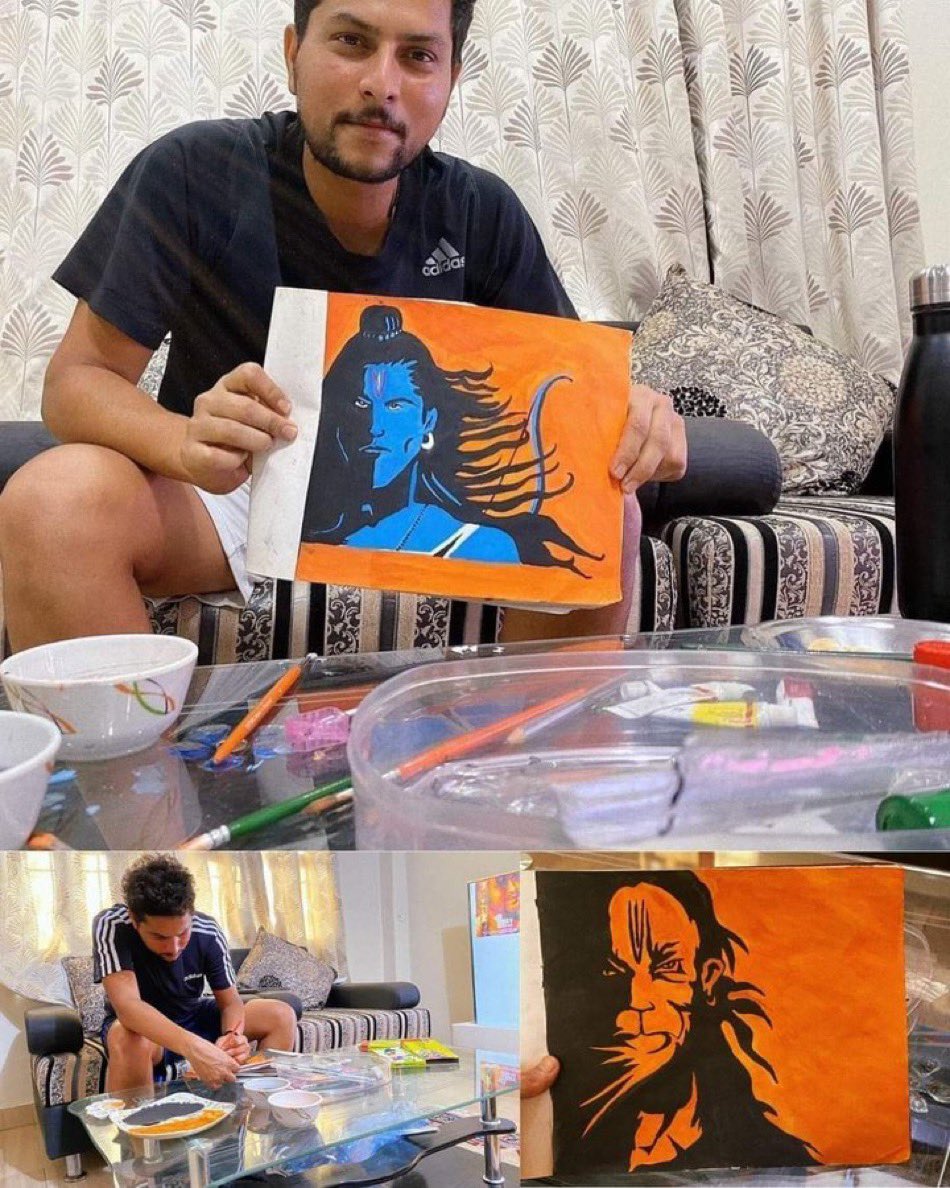 ChillamChilli's tweet photo. Kuldeep Yadav is an artist on an off the field.😍 https://t.co/GyQU7jIfrH