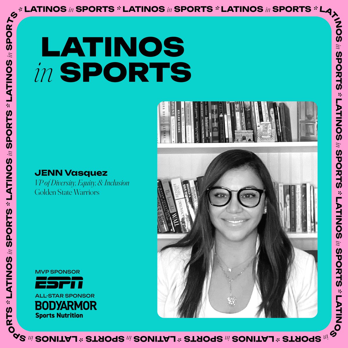 Latinos in Sports 🏀: Jennifer Vasquez is a leader and speakers serving as the vice president of diversity, equity, and inclusion for the Golden State Warriors: hubs.la/Q02gbM890 #HispanicExecMag @warriors