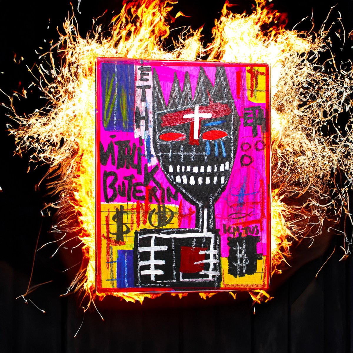 0xec6d0's tweet photo. There is one special NFT among all (not the one in the photo). 
With it you win one of my paintings in XXL format, over 220 cm x 160 cm. Sent rolled up. 
Allow 3 weeks to receive it. 📦📬 
#The5Satoshis #T5S #EthereumNFTs #NFTs #OpenSeaCollection https://t.co/eBqoin1B0r