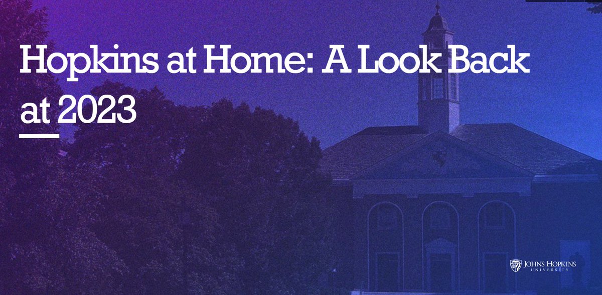 In 2023, the Hopkins at Home team proudly produced 40 live and recorded programs that reached over 2,000 alumni, students, and community members in live events, as well as collected more than 11,000 views on YouTube. Check out their year-in-review: bit.ly/48raMqf