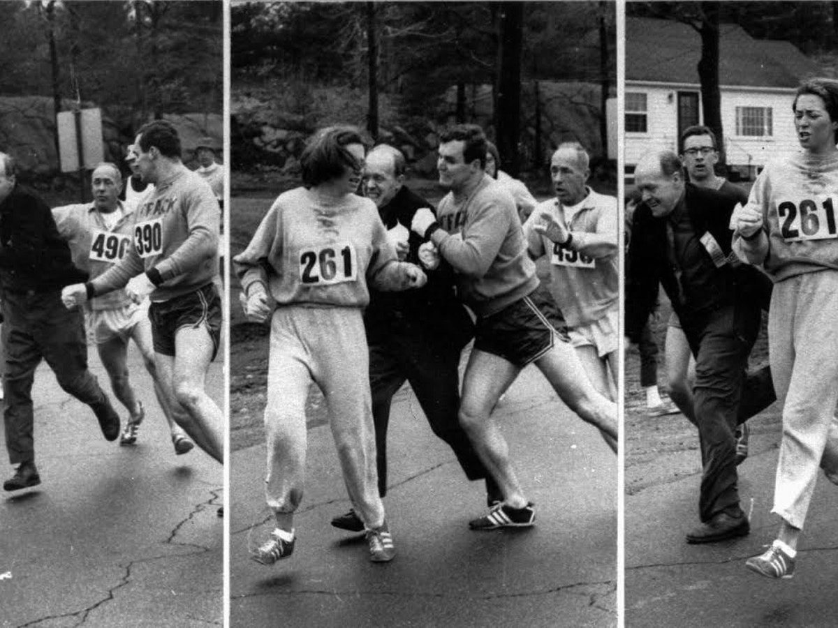 Orrego's tweet photo. Con la misma garra de Katherina en la maratón de Boston, donde nació el movimiento #261Fearless impulsamos el deporte en la #RM. Sin distinción de género y potenciando la inclusión de mujeres en deportes. Dimos inicio a la formación de instructoras del futuro. ¡Vamos!💜💪🏼 https://t.co/BsShGu6Mff