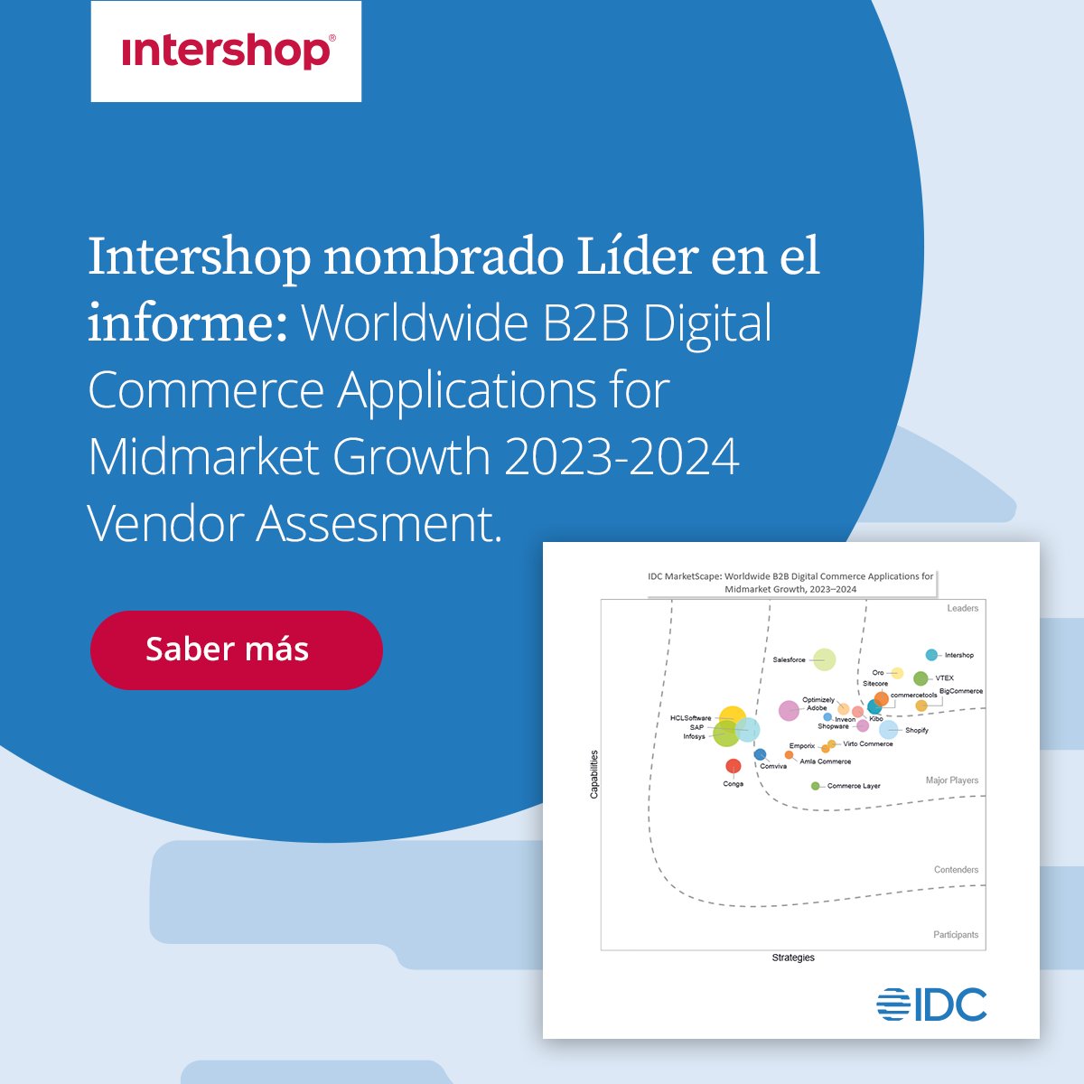 Sugerendo's tweet photo. Otro año más, nuestro partner @intershop ha sido nombrado líder en Plataformas para B2B Commerce según analistas independientes. Esta vez según IDC.

Descárgate el extracto del informe aquí:

https://t.co/hMKuo17eeU https://t.co/Oqr9UA2DF8