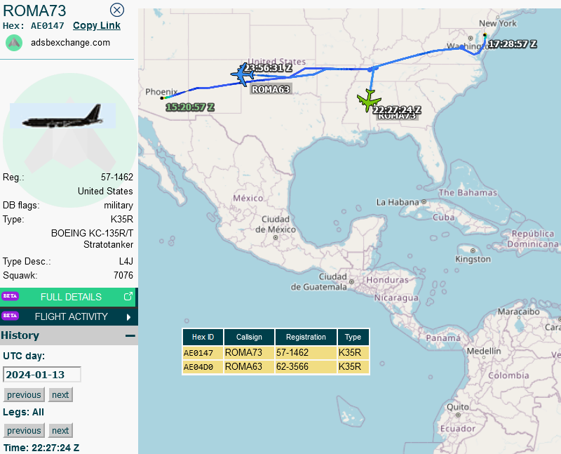SirListenalot's tweet photo. Andrews is/was correct 🙂 I checked some tapes and found #TREND21 arriving on Potomac approach and departing on KDCA. ZDC later: "You said you are six?" 
#KC135's #ROMA73 &amp; #ROMA63 took them to Nellis https://t.co/oHfnkPwVng