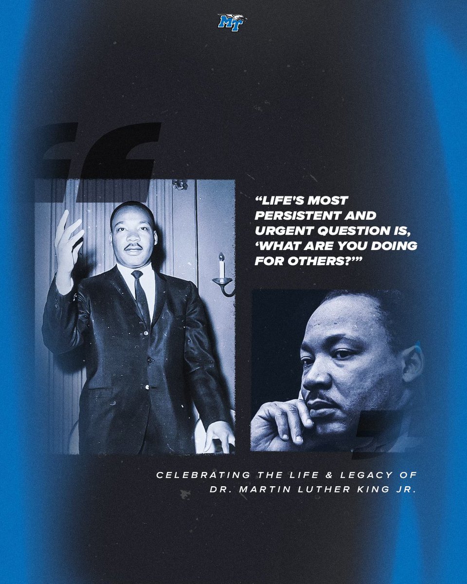 MTFB_Recruiting's tweet photo. Today, we celebrate and pay our respects to the man who aspired to create a brighter world. 

#MLKDay https://t.co/qmlokSBqgJ