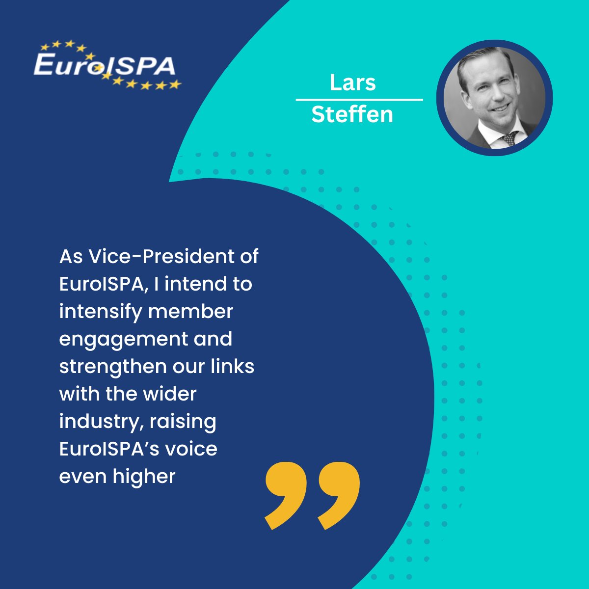 Get to know our new Vice-President Lars Steffen: 🎙️'Several current issues in the European Internet landscape are increasingly being handled at infrastructure level, placing EuroISPA in a favorable position to share the experience and expertise of its members to EU discussions'.