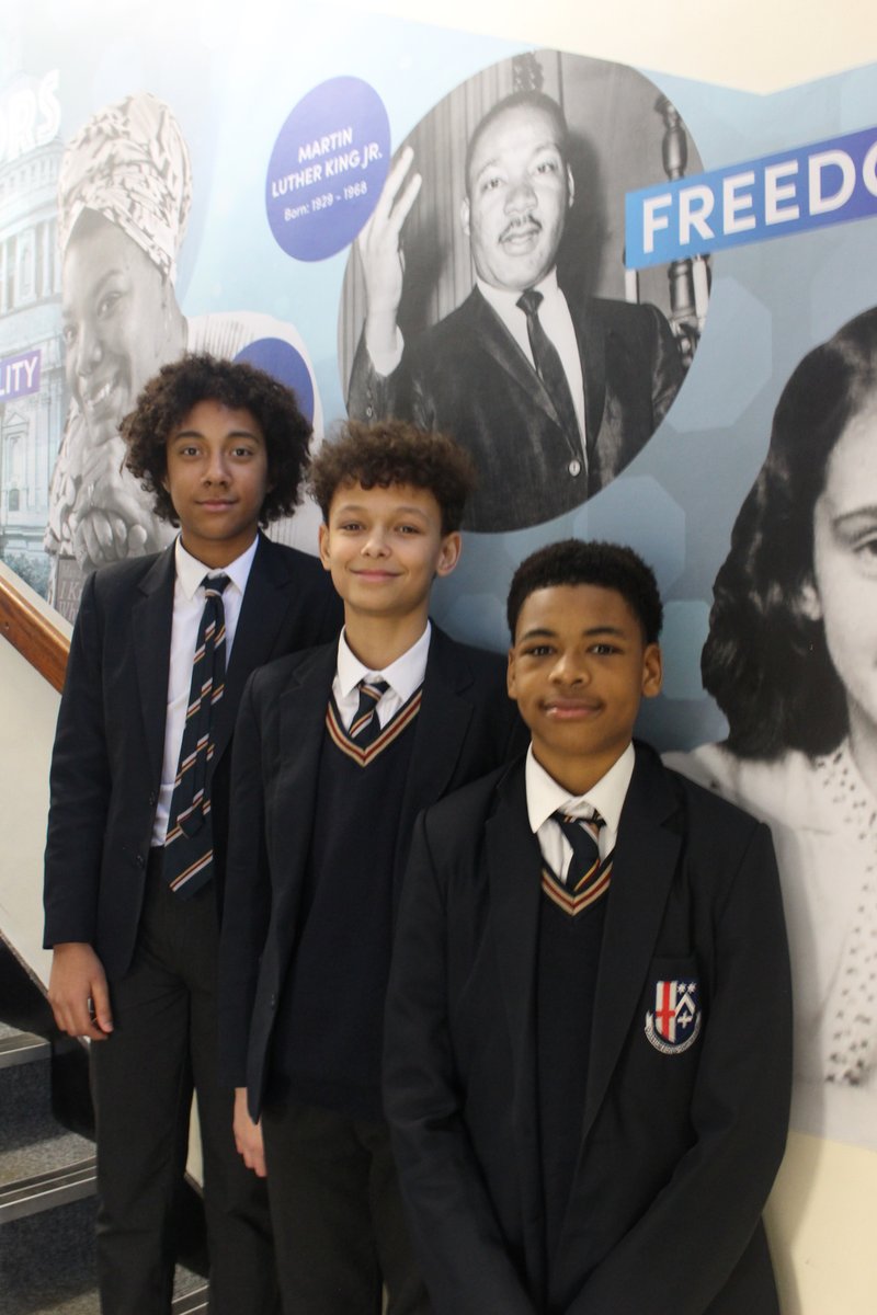 Celebrating #MLKDay today with an inspiring assembly led by Year 9's Bela, Jamie and Jordan. Well done boys! 💫#BromleySchools