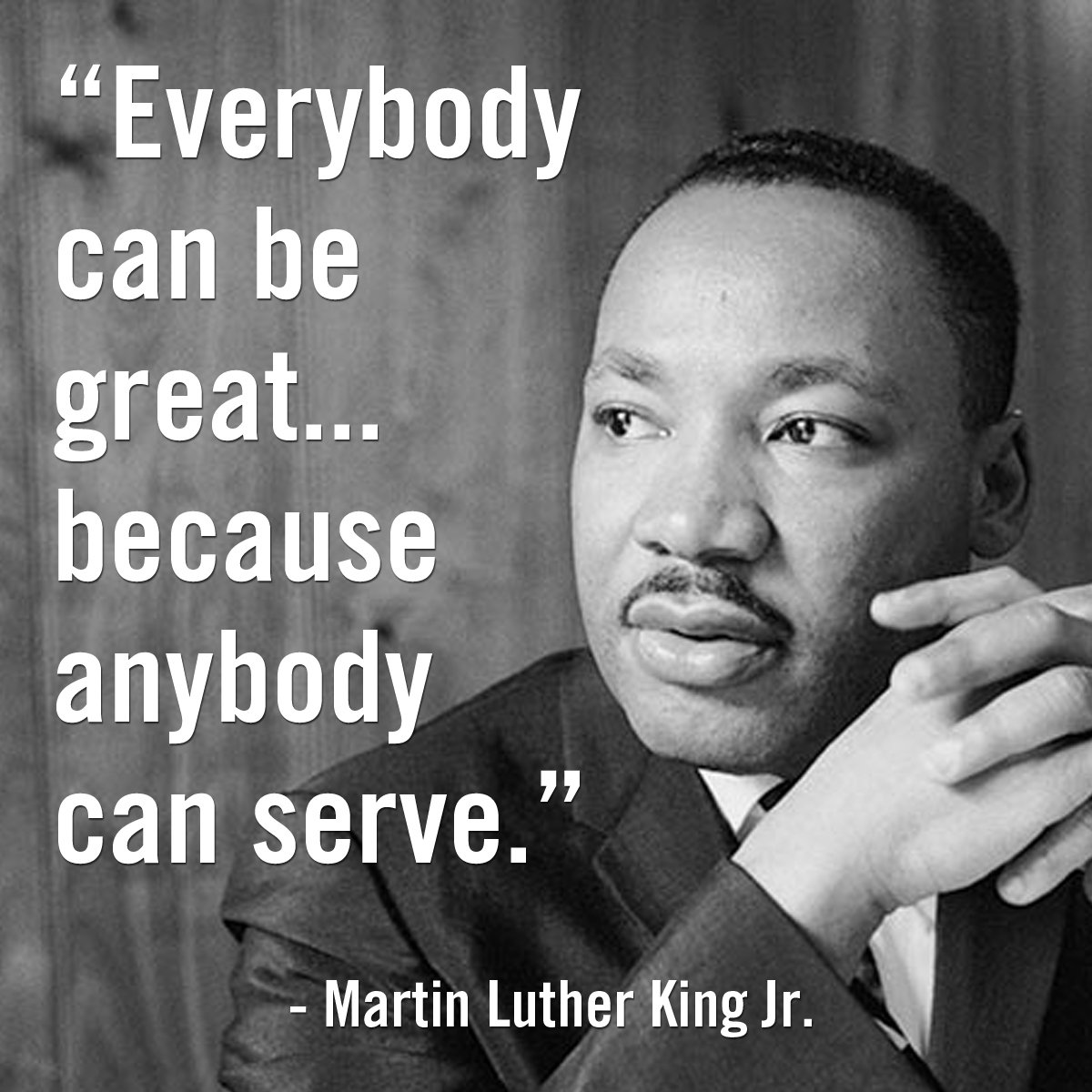 johnprendergast's tweet photo. I've always loved this MLK quote. Today it has me thinking about the impact one human can have by serving others ... and the way it comes back to us ... https://t.co/ehD2iS6eus