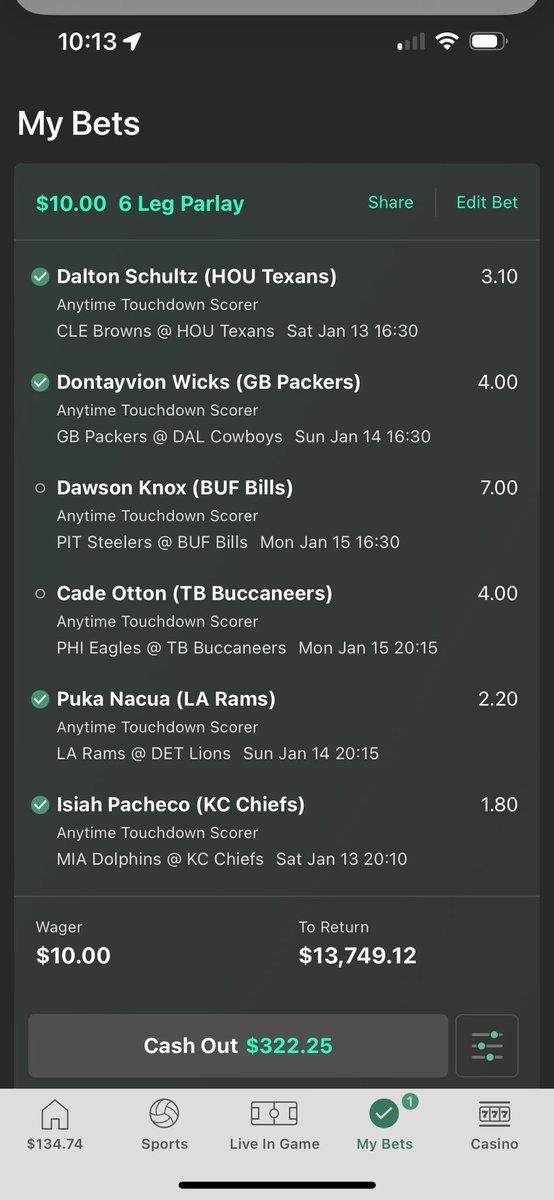 Trigger913's tweet photo. @mrussauthentic what do you think?!? 
1. Cash out now
2. Wait and see if Knox gets in then cash out 
3. Let it ride! https://t.co/8pTfz4VKzw
