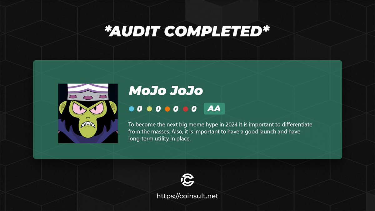 Coinsult - Audits & Development tweet media