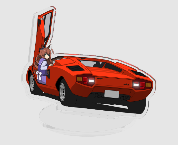 maruzensky (umamusume) 1girl vehicle focus motor vehicle animal ears sports car car ground vehicle  illustration images