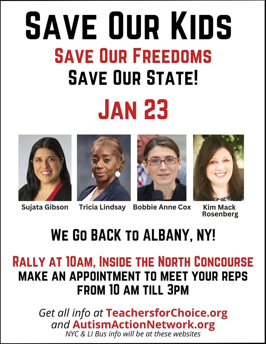 Save the date 1/23
Come to Albany !!

#MedicalFreedom #ParentalRights
#MedicalPrivacy