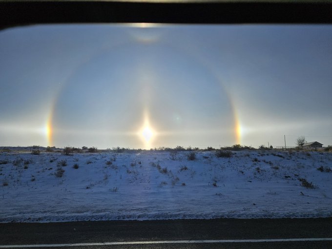 Legit. The sun right now in Colorado. If we all get raptured today, lol. Dude. I swear, I see a straight-up