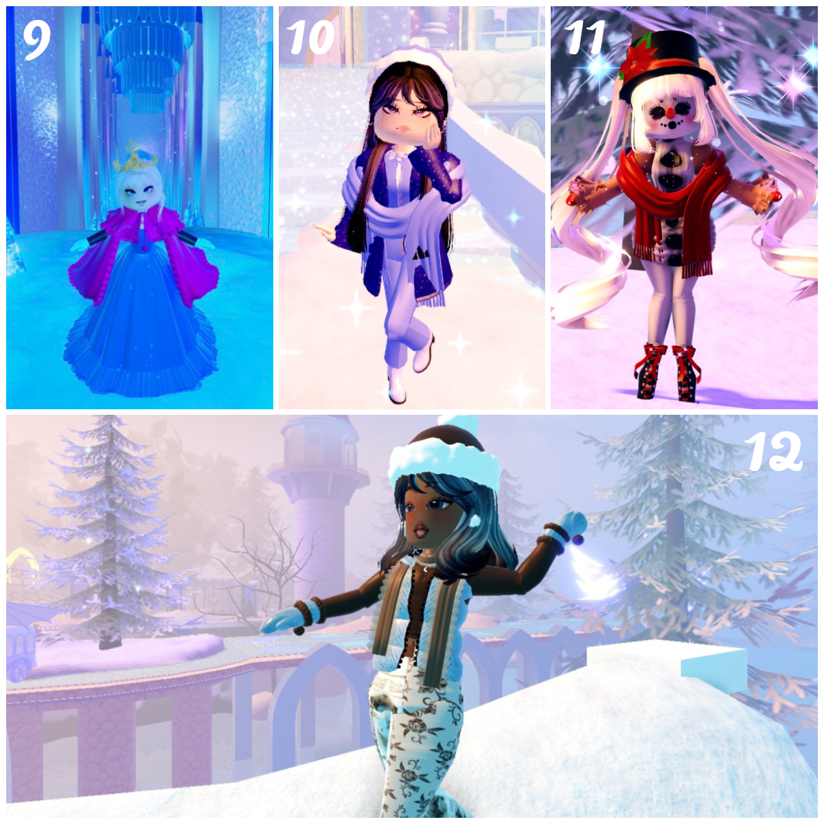 Kimidacookie's tweet photo. ~~ Avatar Elimination ~~          
~Round 1~                    

~Theme:   Do you want to build a Snowman?☃️              

- Please vote OUT 3 Outfits!    
- Contestants can vote 1 Outfit!    
- NO CHEATING  

~Good Luck! https://t.co/DltkaYS48f