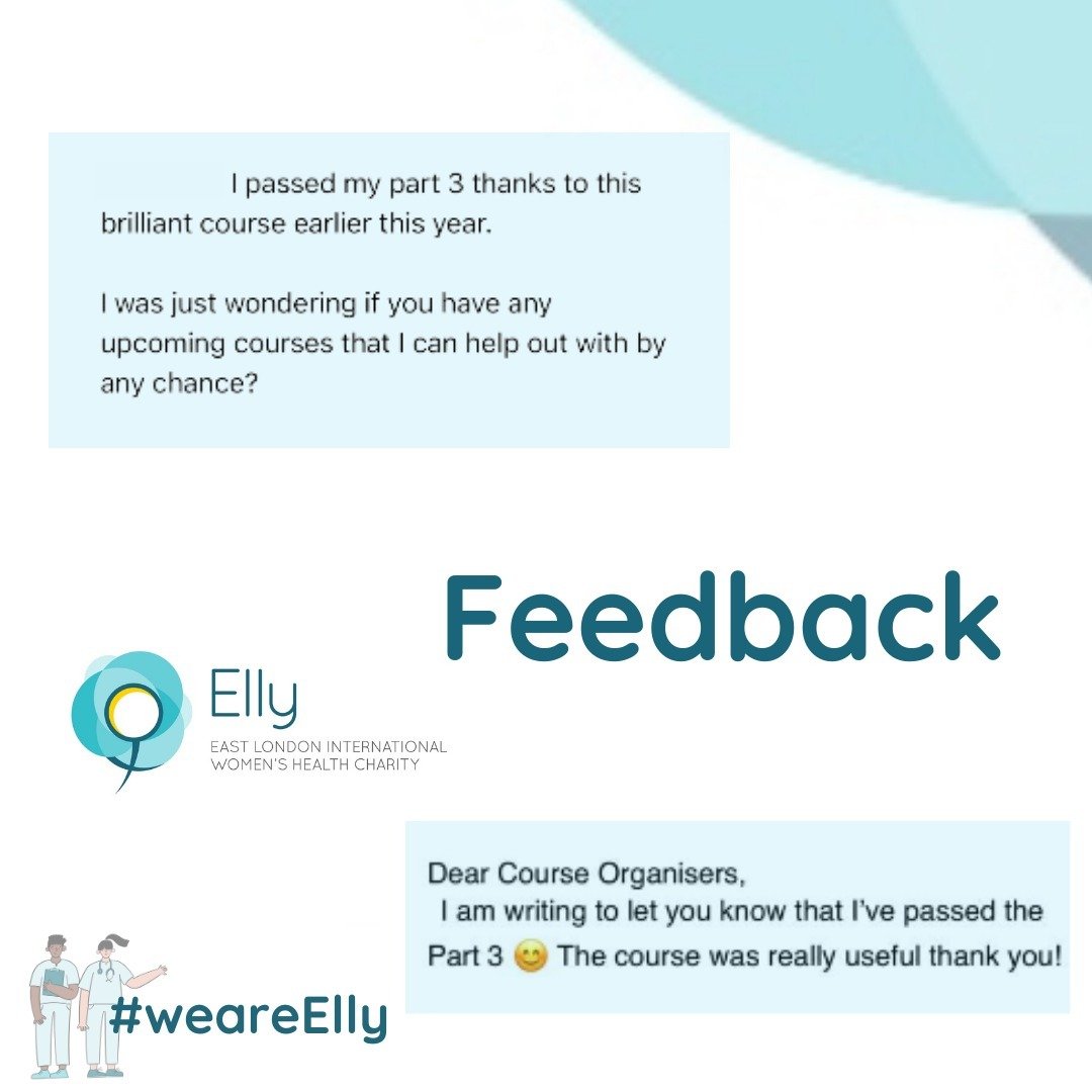 We're thrilled to share some of the great feedback received from our #revision #course attendees! 🌟 Their success in the #MRCOG #Part3 exams is a testament to their hard work, as well as the dedication of the teachers who continue to support #EllyCharity!
#Education #weareElly