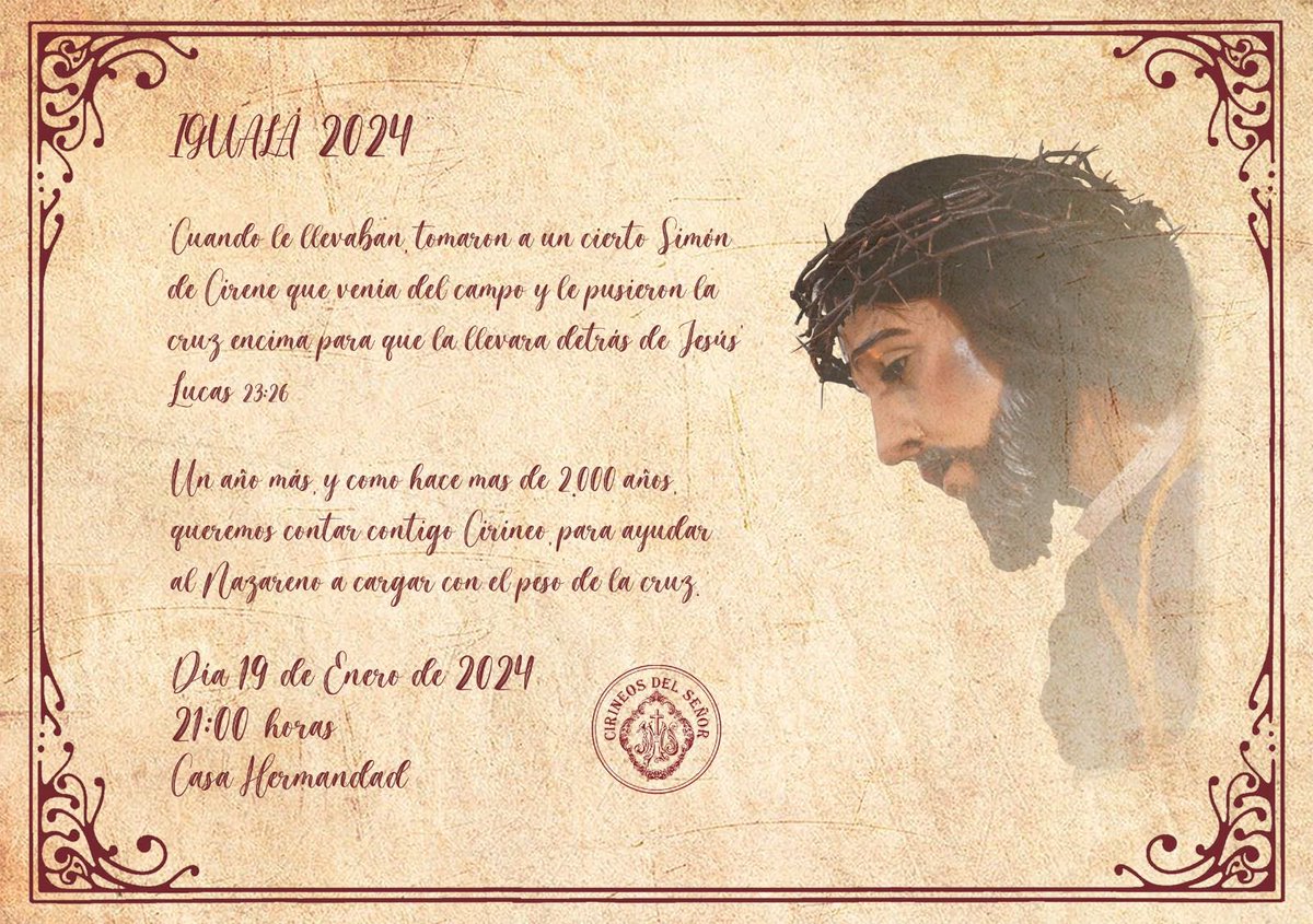 VIERNES 21:00 casahermandad 
                 igualá