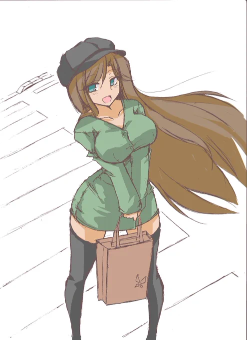 #みんなの描いたぴっちりが見たいぴっちりなニットワンピースが好きです 