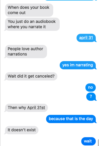 kylascan's tweet photo. so i've been telling everyone that my ✨book✨ comes out April 31st but that, i have been informed, is not a real day. So if I said that to you, it was a test. A test of wit and mental fortitude and also of time bending ability. 

The book comes out April 30. https://t.co/dhC86tpeih