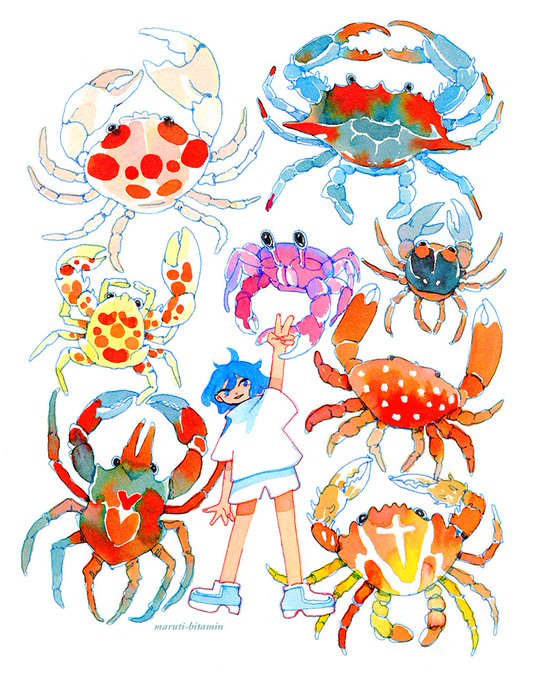 「crab looking at viewer」 illustration images(Latest)