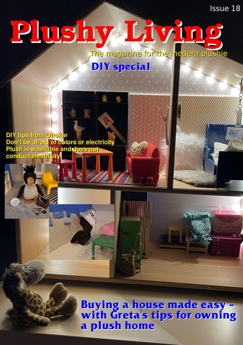 Here it is finally!
Our special edition for all do-it-yourself plushies and those who want to become one.
With great tips from <a href="/GiraffeGreta/">Greta 🦒</a> and <a href="/Ottokar_reist/">Ottokar 🐧</a> 🤗