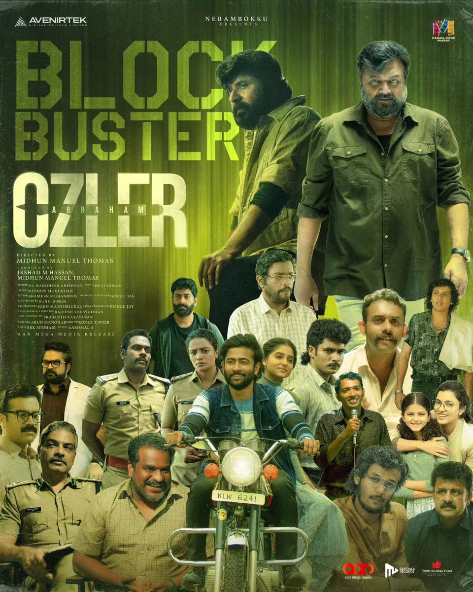 VRFridayMatinee's tweet photo. Four years apart from his last two directorials, Midhun Manuel Thomas achieves success in both 2020 with #AnjaamPathira and 2024 with #AbrahamOzler. 👌
Interestingly, both are first successes of those respective years. https://t.co/vZLIGbcIam