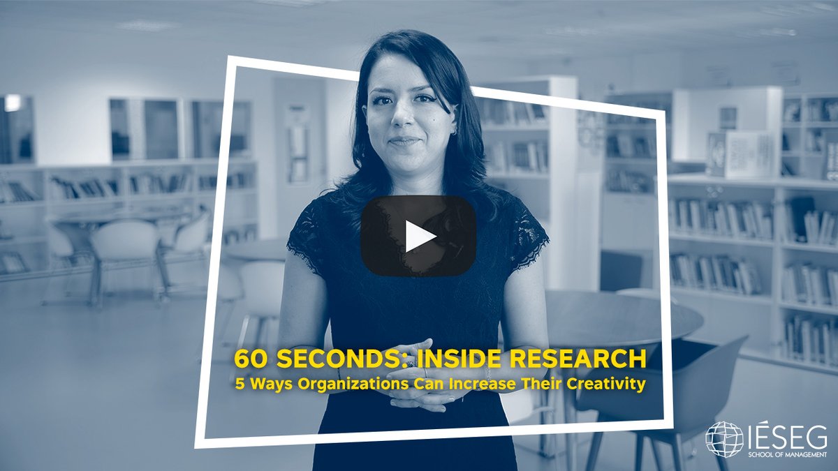 Ana Camargo from #IESEG shares five ways that organizations can enhance #creativity
🎦 insights.ieseg.fr/en/resource-ce…

#IESEGResearch