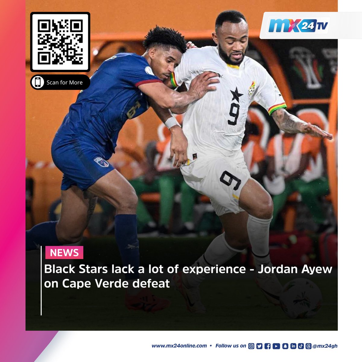 mx24gh's tweet photo. Here are today's biggest headlines. Scan the code to visit our website to read more.

#mx24gh #funfearlessfactual #mx24news #Standathon #GWR #Amenuvor #BlackStars #Ayew #CapeVerde #Bawumia #AstroTurf #Fintech #GhanaFintechAwards #Mauritius #Madrid #Barcelona #SuperCup https://t.co/tIhYiV76qQ