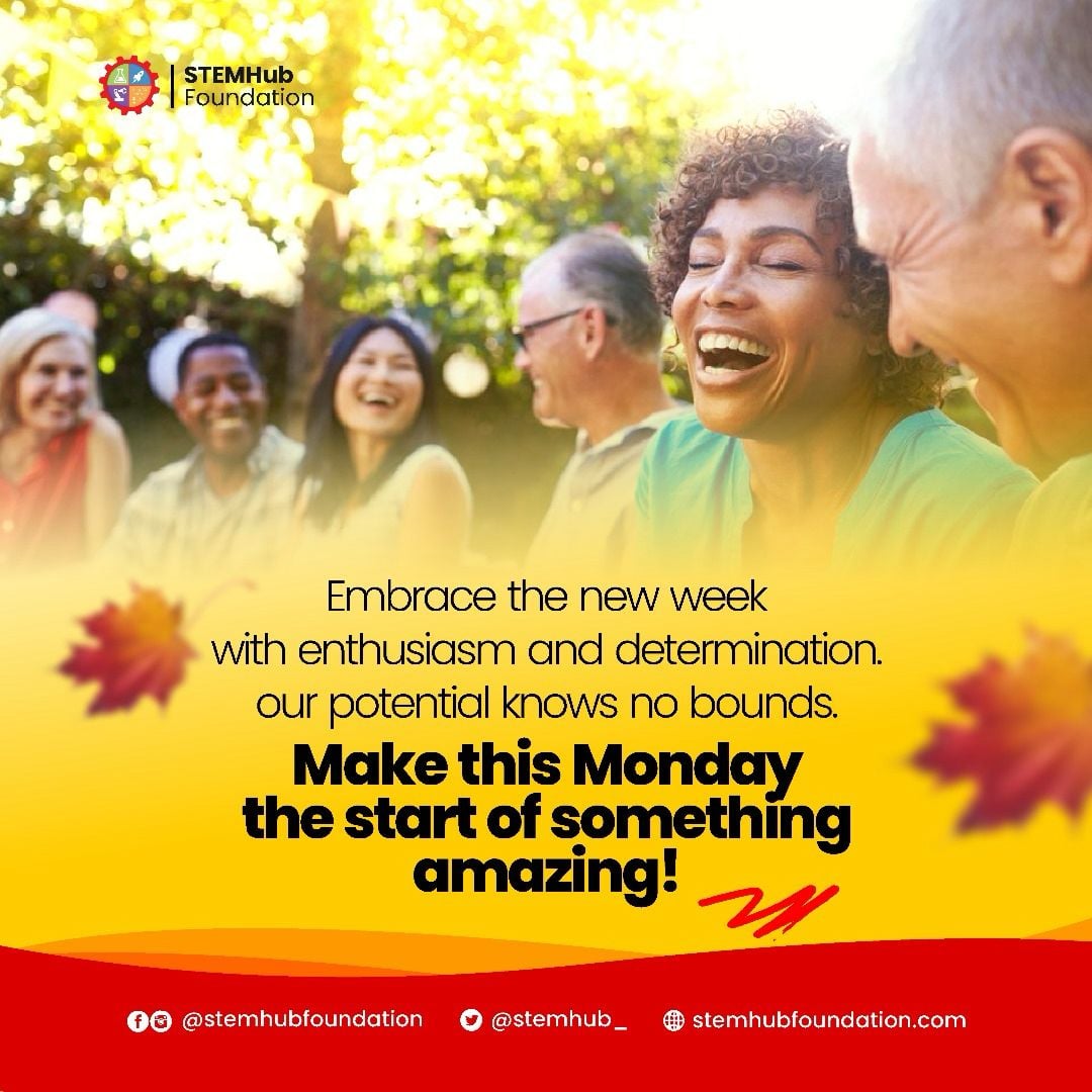 STEMHub_'s tweet photo. Remember, you have the power to make this week amazing!

 #MotivationMonday
 #NewWeekNewGoals #MondayMorning #MondayInspiration #StemHubFoundation https://t.co/YG6HN4lW2U