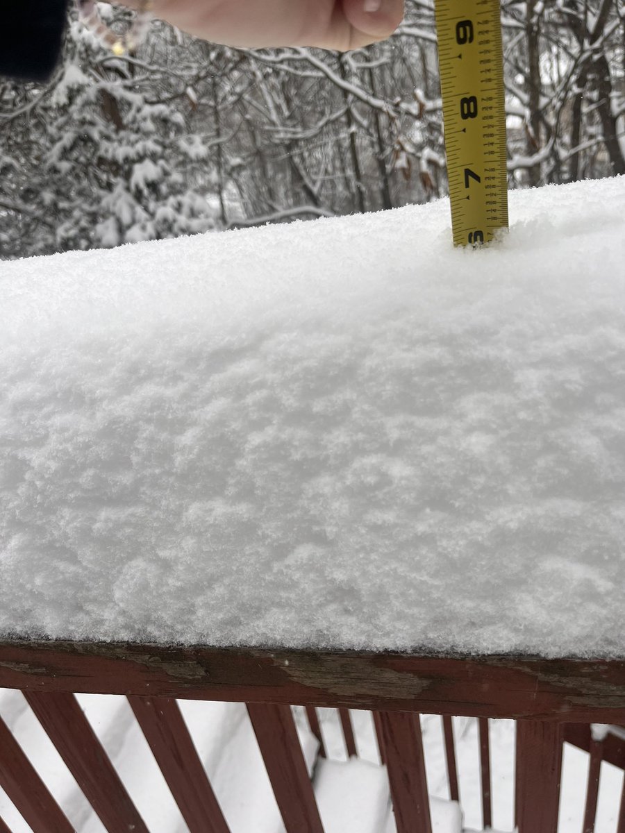 megsukut's tweet photo. @NashSevereWx This was taken on my deck rail in Antioch at about 8am https://t.co/gE98spYUtm