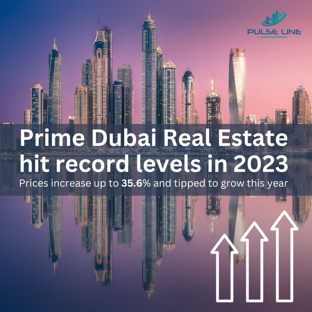 pulselineIntl's tweet photo. Record Heights Reached in 2023! Prime Dubai Real Estate Soars! 
2023 witnessed a historic surge in Dubai's real estate landscape, reaching unprecedented heights of luxury and investment potential. https://t.co/j8Pu9KeUST