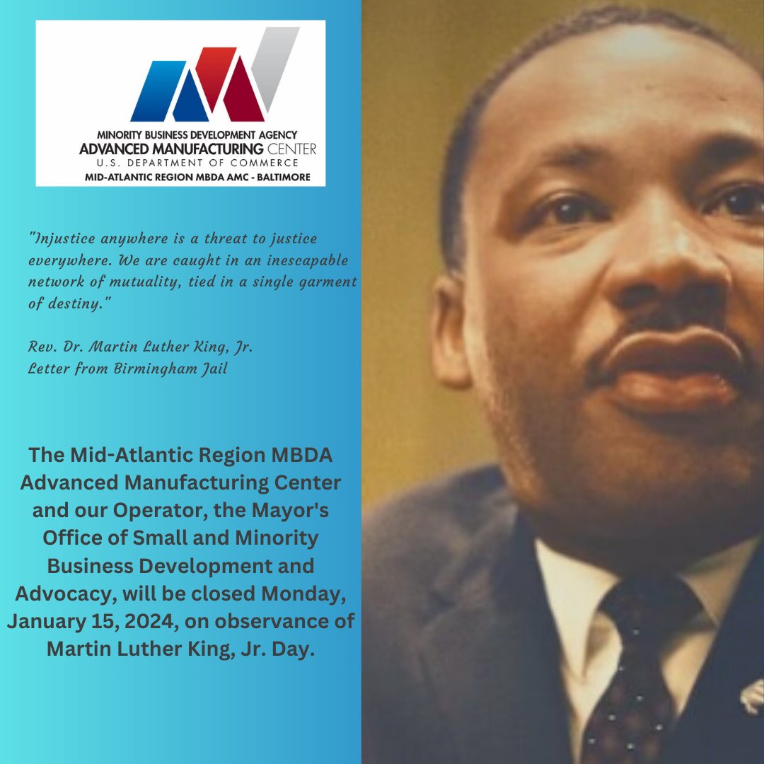 MBDAAMC's tweet photo. #MLKDay2024 #mbda https://t.co/I7SL2Hy9rz
