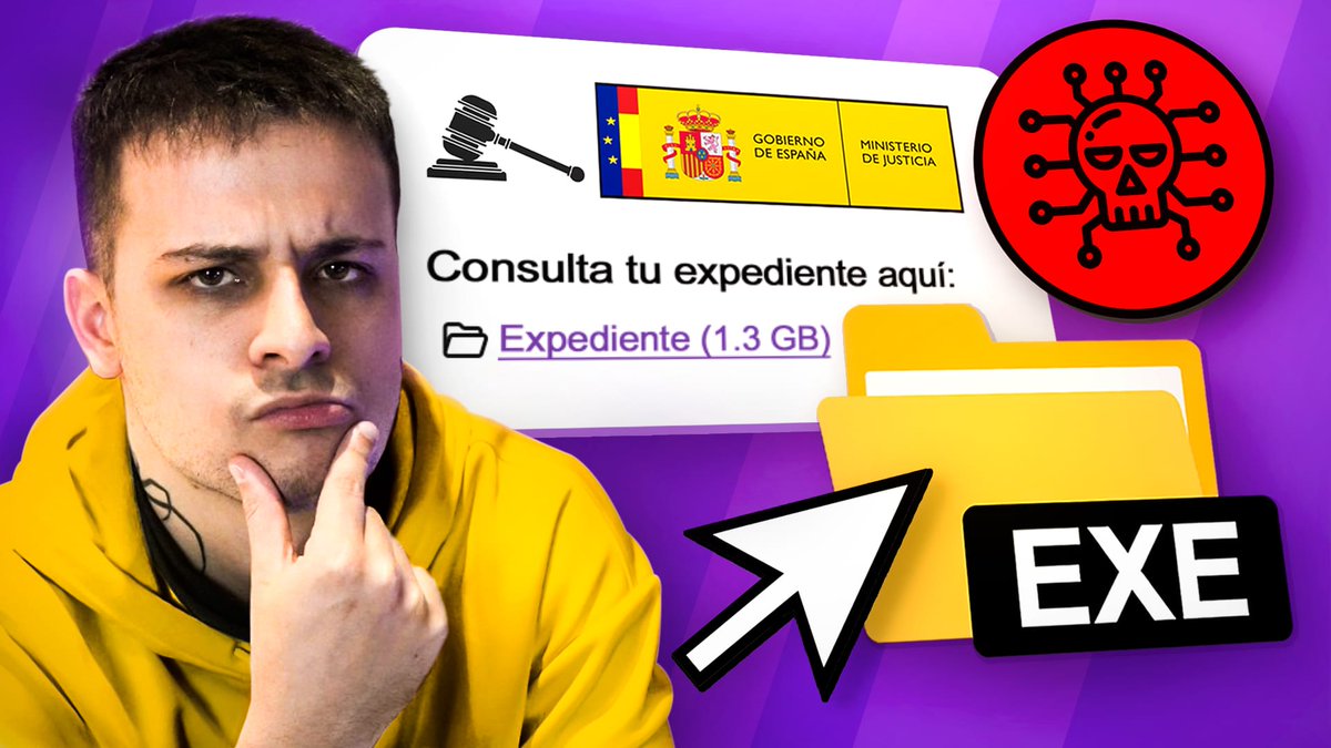 S4vitar's tweet image. ¡Nuevo vídeo por el canal principal!

Recientemente recibí un correo que decía ser del Ministerio de Justicia, pero algo no cuadraba.

Resultó ser un RAT, un troyano de acceso remoto el cual permite al atacante tomar el control total de tu PC.