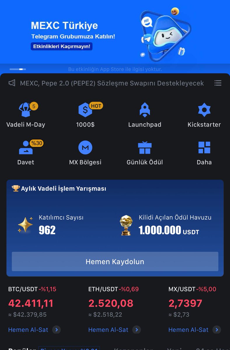 mexc.com/tr-TR/register…

#MEXC  de yeni bir #gem #token buldum paylaşmamı ister misiniz ?
Hemen ref ile hesap açarak yeni paylaşımı bekleyin