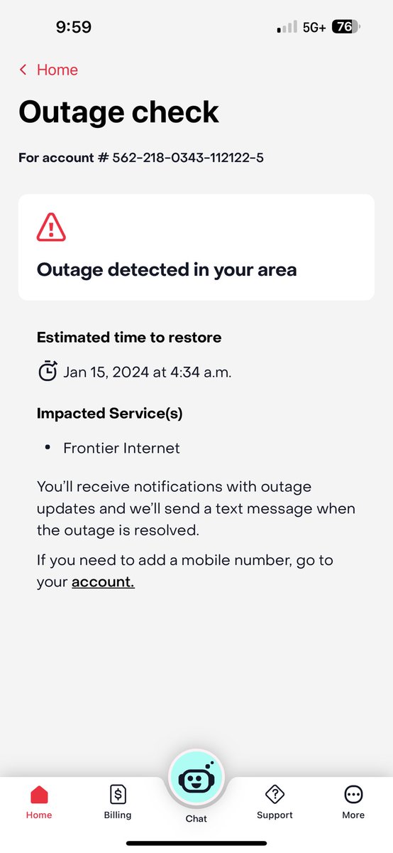 titagreen007's tweet photo. @AskFrontier It’s now 7:31am and STILL no internet. The outage happened in the middle of taking an exam for school… https://t.co/5uoe89abH4