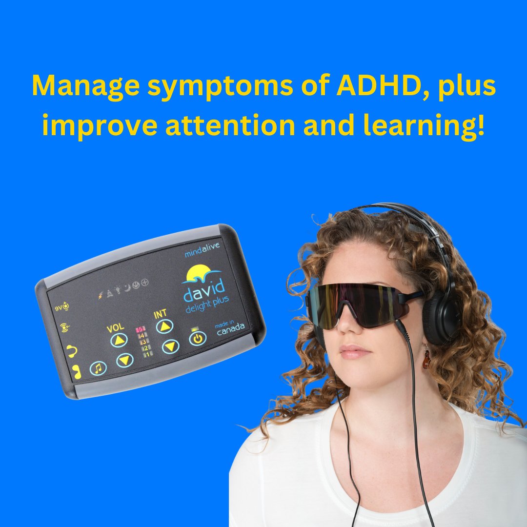 MindAliveInc's tweet photo. Manage symptoms of #ADHD, improve
attention & learning with #AudioVisualEntrainment
(AVE) on #DAVIDDelightPlus!
https://t.co/AWSqPNWfdw
#MindAlive #ADHDSolutions #ExecutiveFunction
#ImproveLogicalThinking
#NeuroDiversity #SettleHyperactivity #WorkLifeBalance #PharmaceuticalFree https://t.co/RBWUEdvjXd