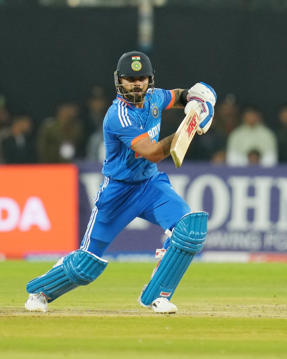 ICC's tweet photo. Virat Kohli looked like a man on a mission in Indore 🎇

#INDvAFG https://t.co/v9iCwH8D47
