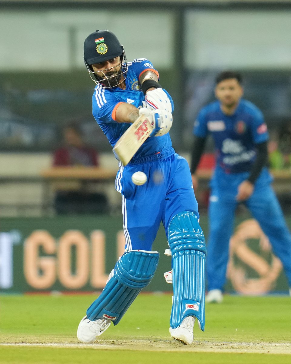ICC's tweet photo. Virat Kohli looked like a man on a mission in Indore 🎇

#INDvAFG https://t.co/v9iCwH8D47