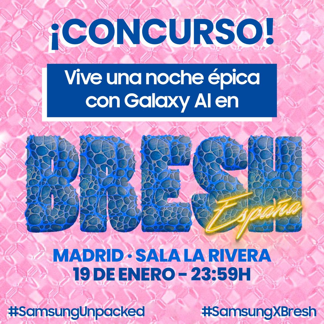 SamsungEspana's tweet photo. Quieres venirte a la @fiestabresh ??? 🤪🥳
Participa en el CONCURSO y llévate 1 ENTRADA DOBLE🎟 para el fiestón del año

📸Sube tu foto o vídeo de tu noche de fiesta más épica con los hashtags #SamsungUnpacked y #SamsungxBresh
💖Follow + RT

📆Participa hasta el 18/01 a las 15h https://t.co/0TXcjQTSyN