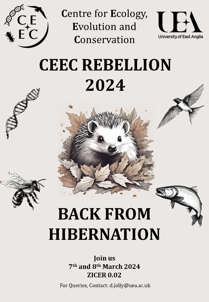 The CEEC Rebellion Conference is back from hibernation! Join us on the 7th & 8th March for an exciting student-led conference showcasing research from staff and students at UEA in ZICER 0.02 or here on twitter with #CEEC24 Keep an eye out for more details