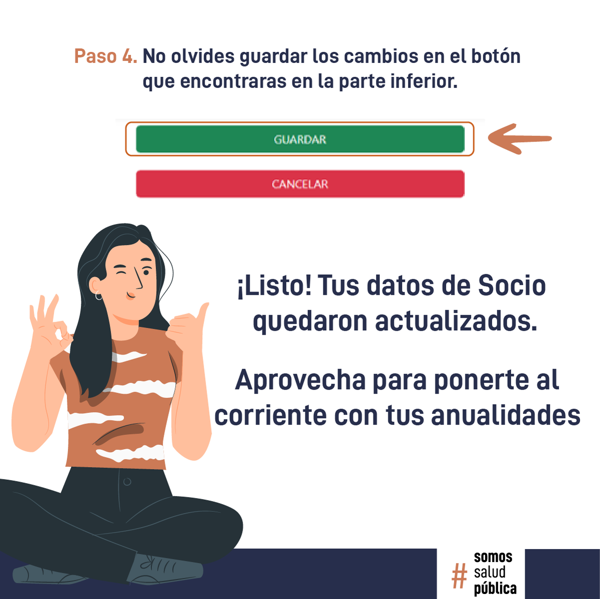 saludpublicaac's tweet photo. 📅 ¡Durante enero, actualiza tus datos! 👩💻
De esta manera, si pagaste tu anualidad durante la 77 Reunión Anual de Salud Pública, te enviaremos tu membresía de Socio #VRIM a tu domicilio. 🏠
➡️ https://t.co/rji5LQiNFV y sigue estos sencillos pasos.
⏰ Tienes hasta el 31 de enero. https://t.co/IhGDMsVOeR