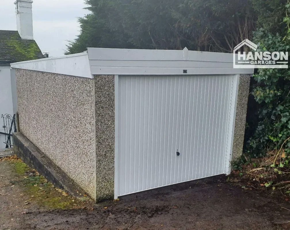 What do you think of this refurbishment of a storm damaged garage? ⚒️

We installed new Box Profile roof sheets with an anti-condensation underlay, new PVC maintenance free Fascia's in White and a new <a href="/hormannuk/">Kevin Carroll</a> Vertical ribbed up and over door 👷🏻‍♂️💪🏻

📞01977 695111