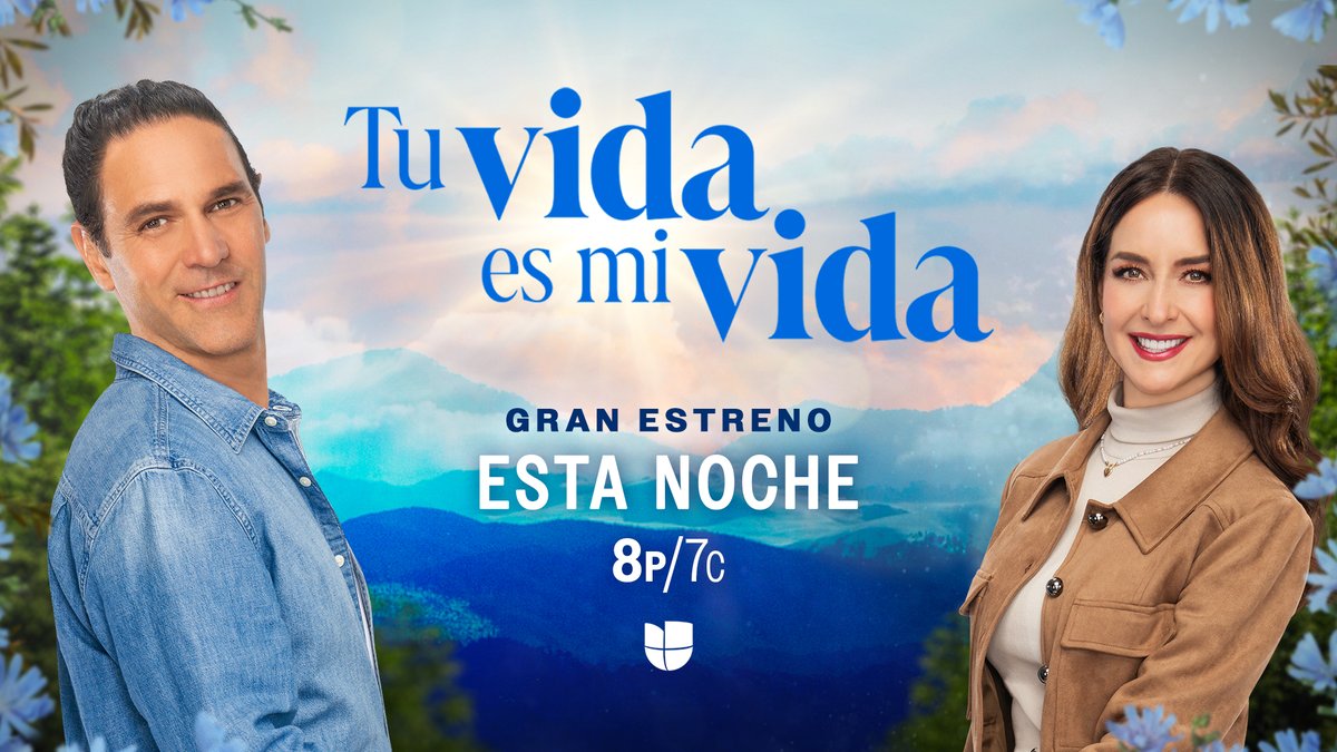 UniNovelas's tweet photo. ✨¡ESTA NOCHE! Conoce una inspiradora historia que te hará creer en segundas oportunidades ✨ #TuVidaEsMiVidaUS , Gran Estreno a las 8p/7c por @Univision.  #NovelasUnivision @susygonzalezdr @valentinolanus_ https://t.co/pKv5UyBB0E